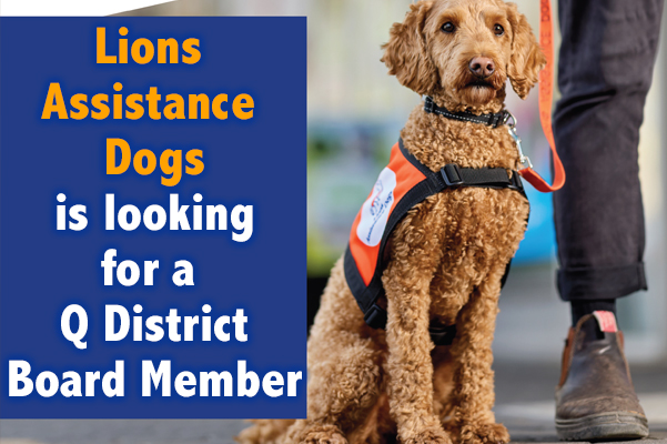 Lions Assistance Dogs is looking for Q Districts Board Member